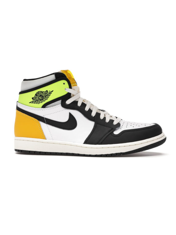 Jordan 1 Retro High White Black Volt University Gold