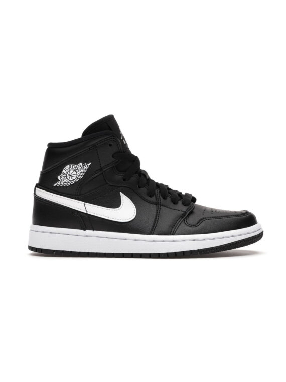 Jordan 1 Mid Black White (W)