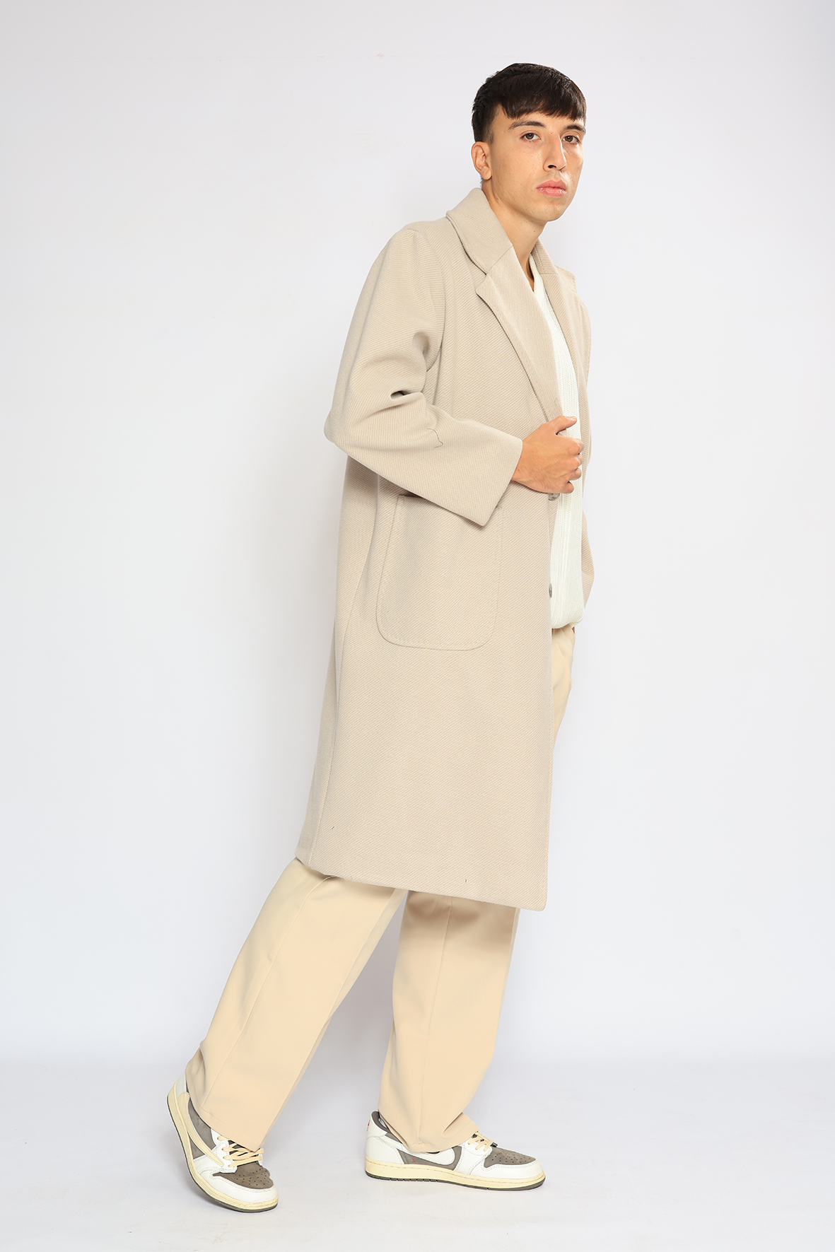 Cappotto Tattico TRN – Camicia Lunga Smock In Cotone Imitazione Lino Per Uomo