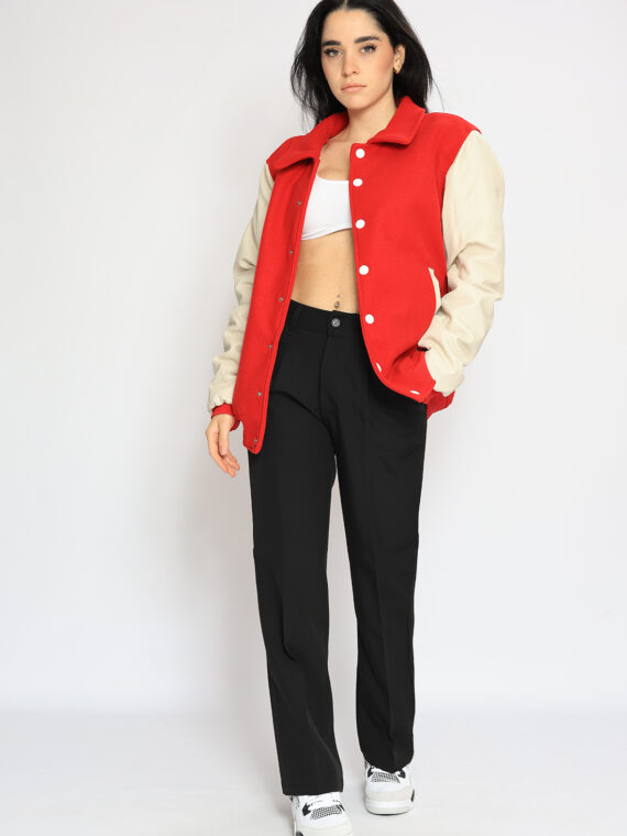 Varsity Jacket  Basic Red (W) - RAIS DESIGN