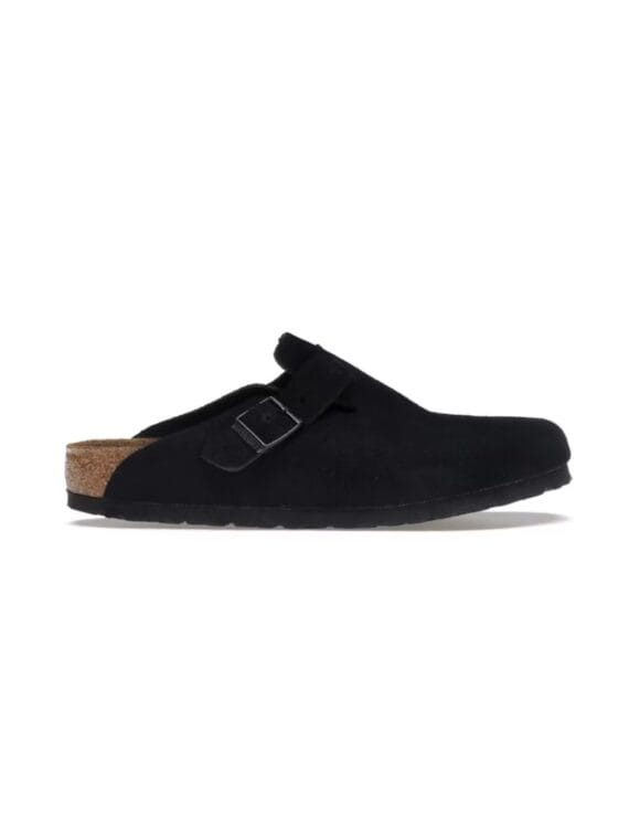 Birkenstock Boston Soft Footbed Suede Black